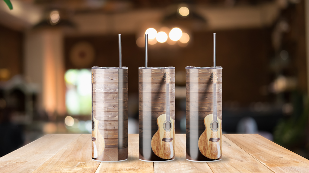 20 oz Skinny Tumbler Guitar A